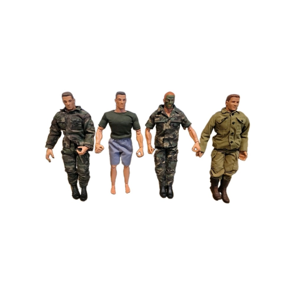 Lot of 4 Vintage 1996 GI Joe 12" Articulated Action Figures